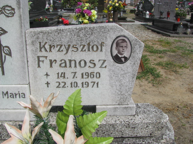 Krzysztof Franosz 1960 Rudziniec - Grobonet - Wyszukiwarka osób pochowanych